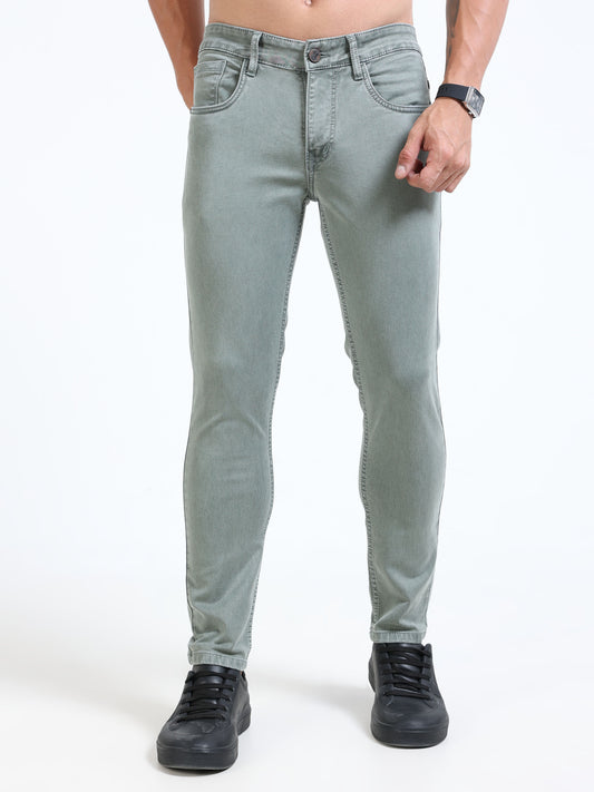 MARKSMITH Men's Slim Fit Stretchable Denim jeans Medium Gray