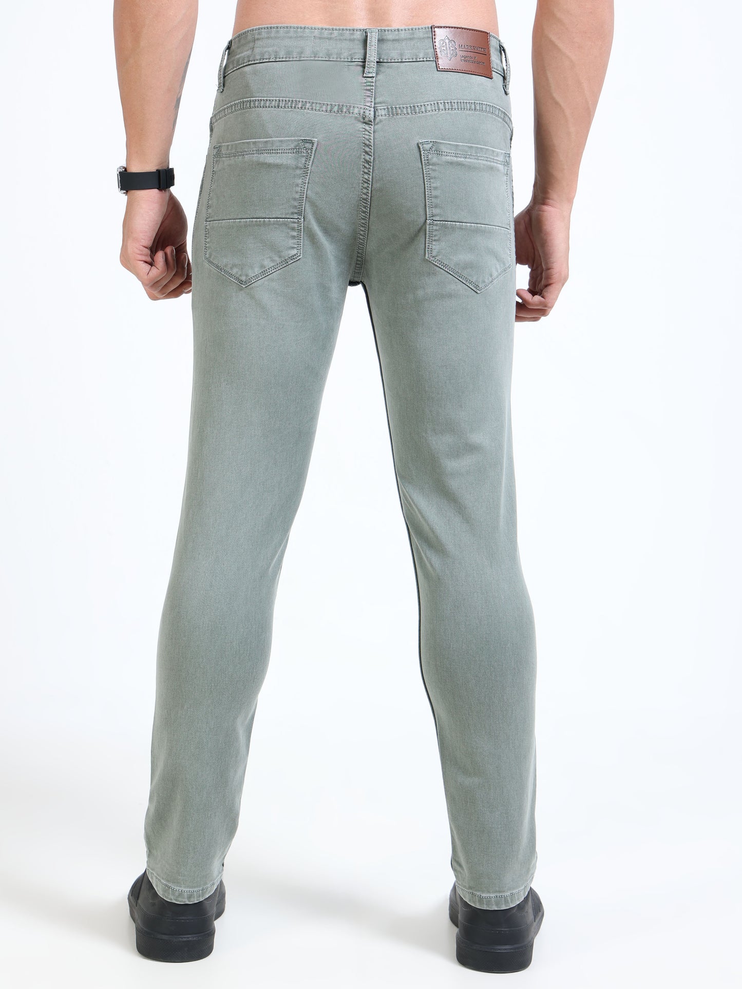 MARKSMITH Men's Slim Fit Stretchable Denim jeans Medium Gray