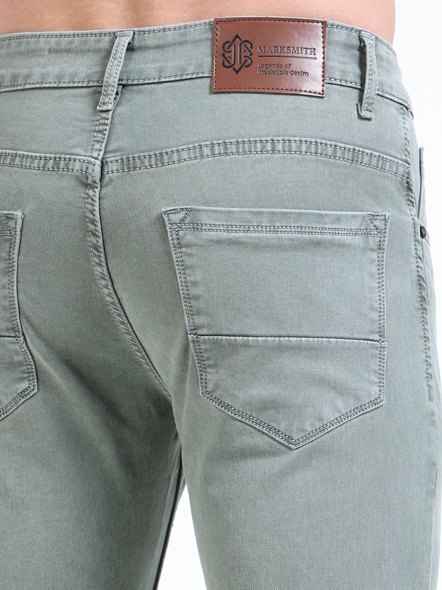 MARKSMITH Men's Slim Fit Stretchable Denim jeans Medium Gray