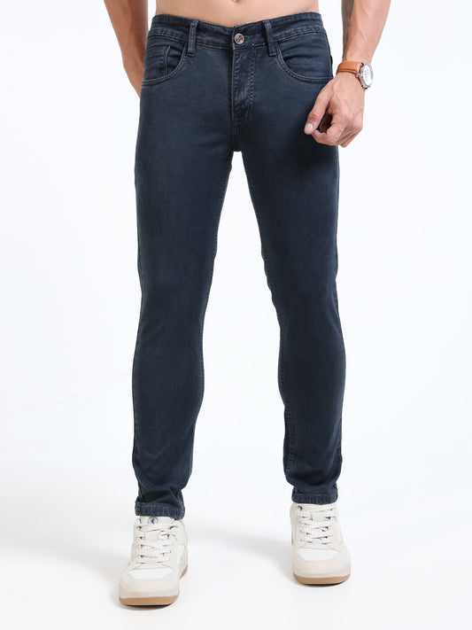 MARKSMITH Men's Slim Fit Stretchable Denim jeans Charcoal Gray