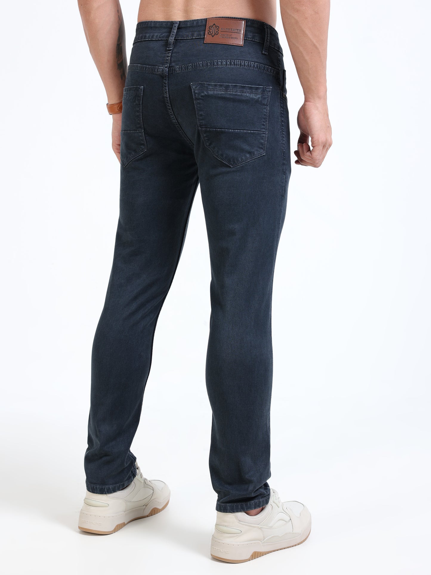 MARKSMITH Men's Slim Fit Stretchable Denim jeans Charcoal Gray
