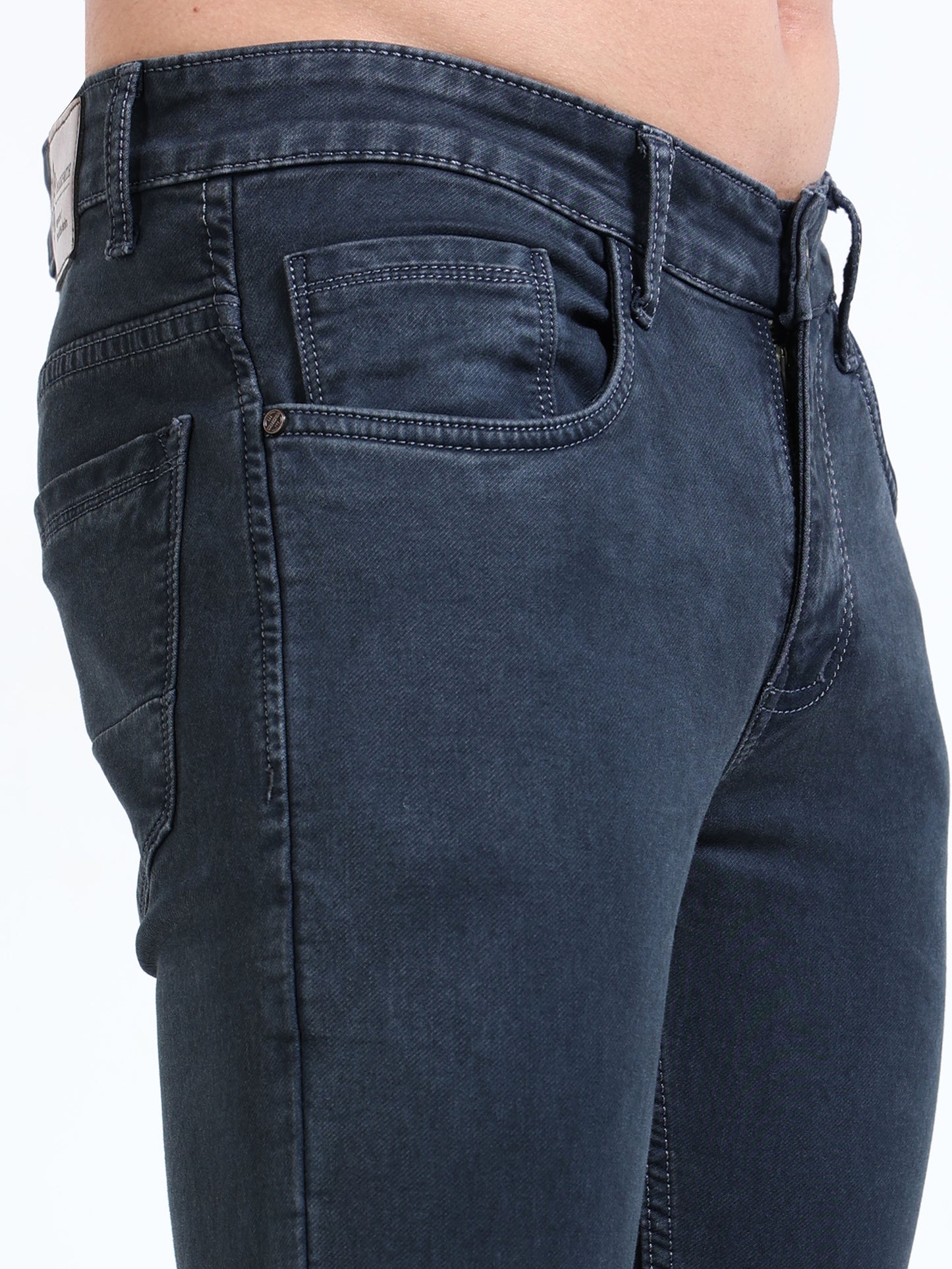 MARKSMITH Men's Slim Fit Stretchable Denim jeans Charcoal Gray