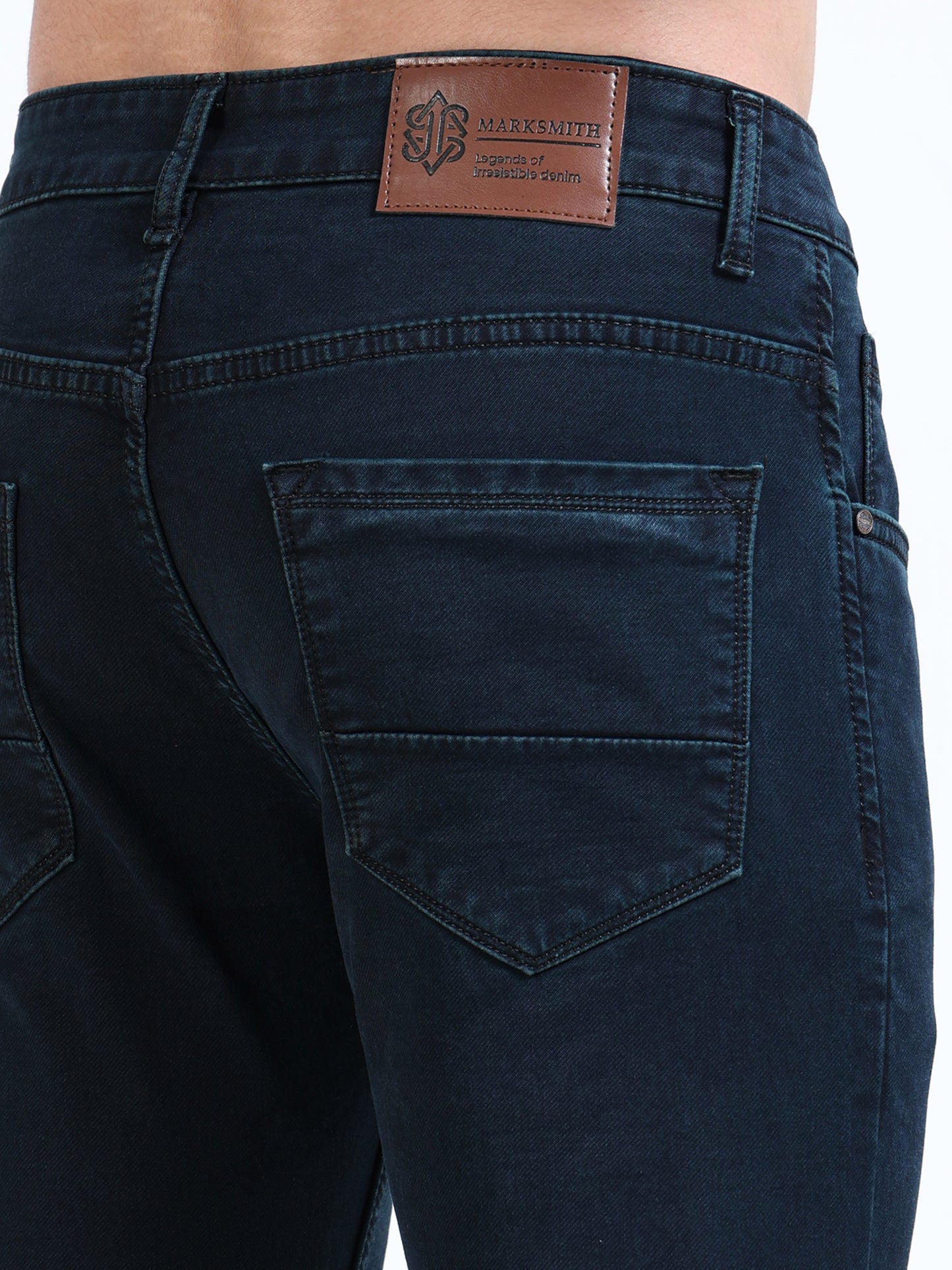 MARKSMITH Men's Slim Fit Stretchable Denim jeans Midnight Blue