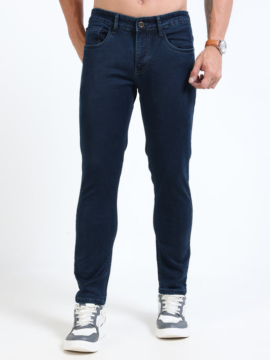 MARKSMITH Men's Slim Fit Stretchable Denim jeans Dark Navy