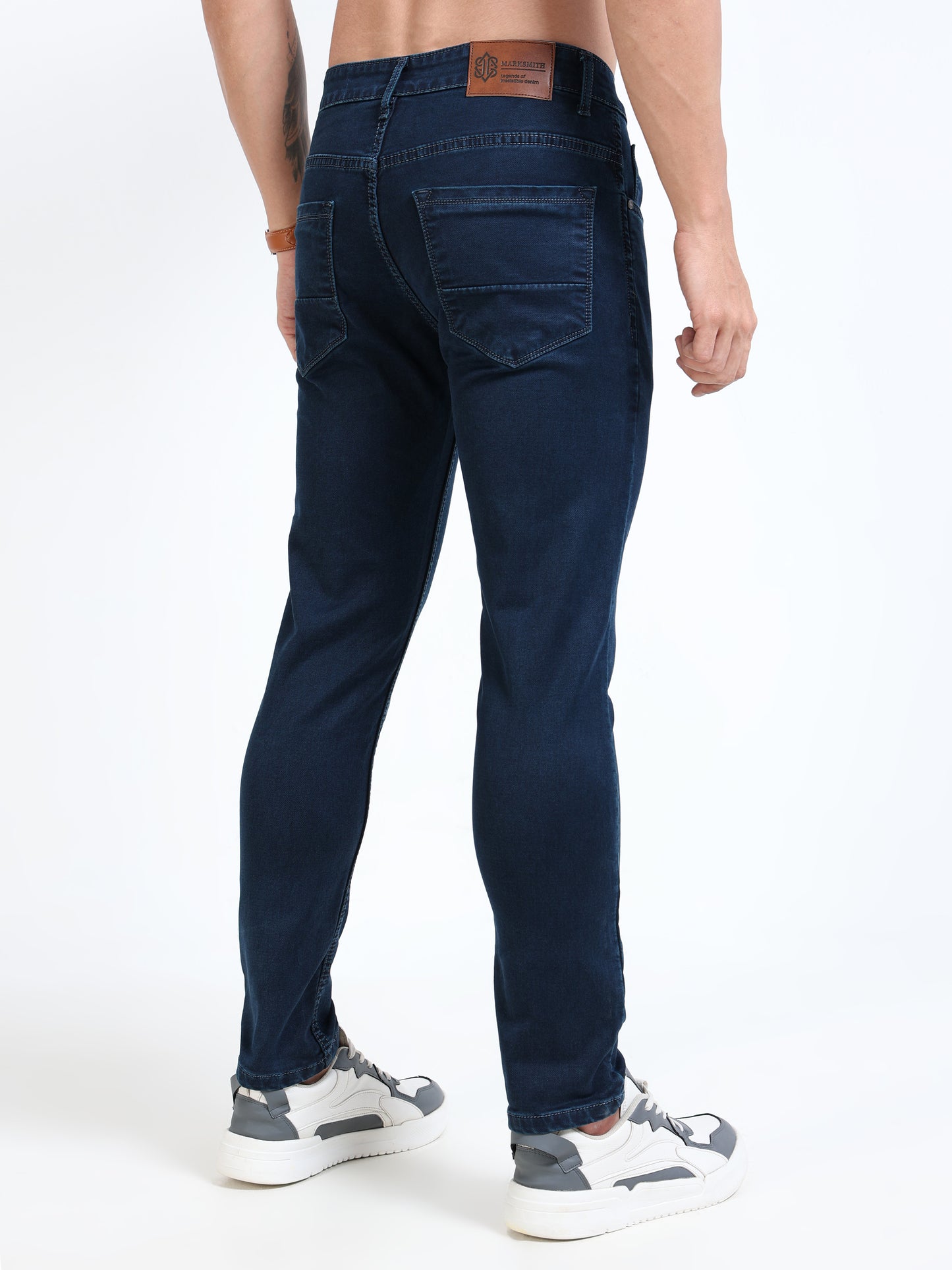 MARKSMITH Men's Slim Fit Stretchable Denim jeans Dark Navy