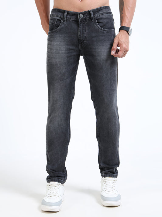 MARKSMITH Men's Slim Fit Stretchable Denim jeans Dark Gray