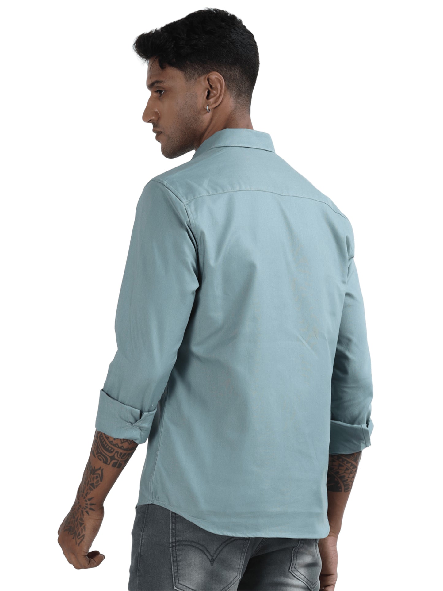 Marksmith Casual Oxford Shrits For Men, Emerald Mist