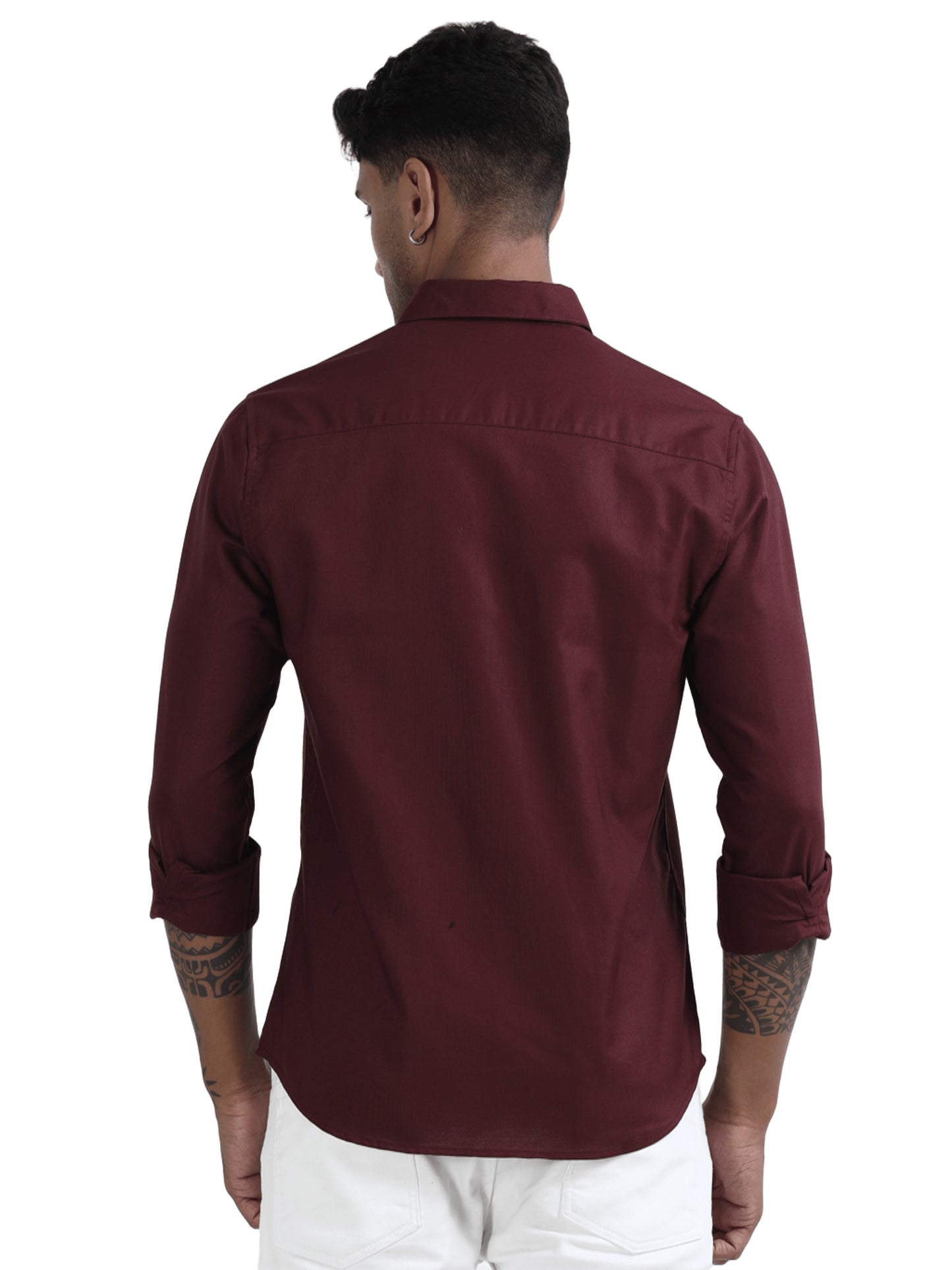 Marksmith Casual Oxford Shrits For Men, Maroon
