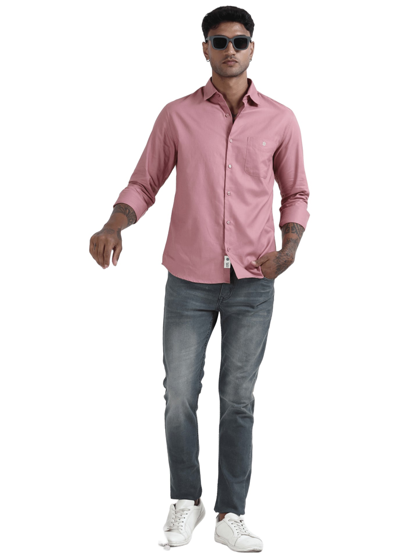 Marksmith Casual Oxford Shrits For Men, Pink