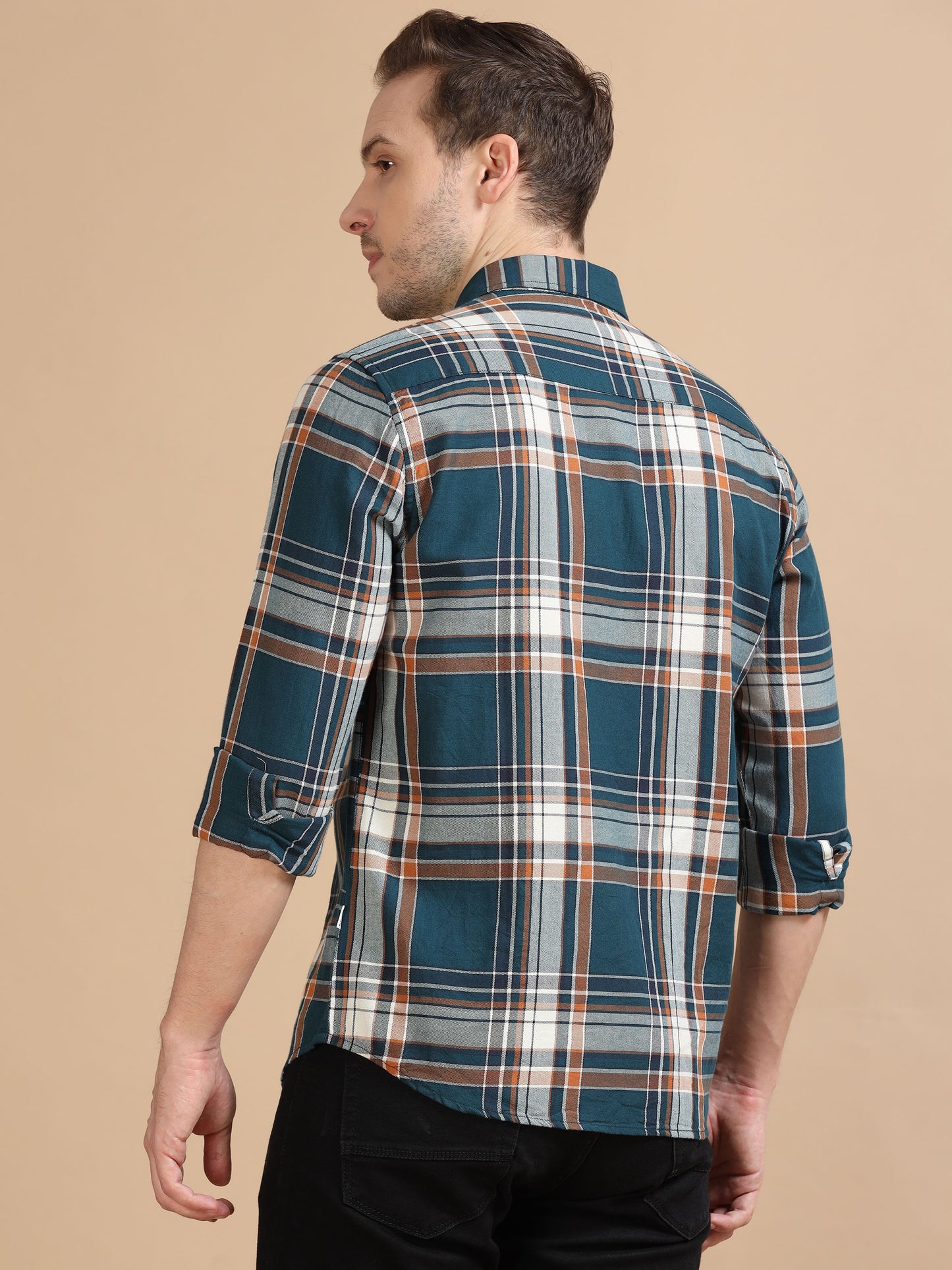Marksmith Men's Oxford Checkered Slim fit Shirt