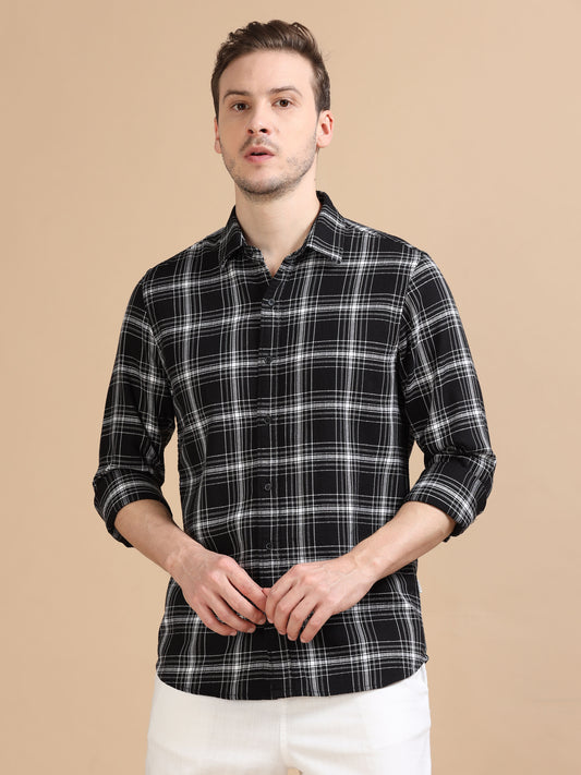 Marksmith Men's Oxford Checkered Slim fit Shirt