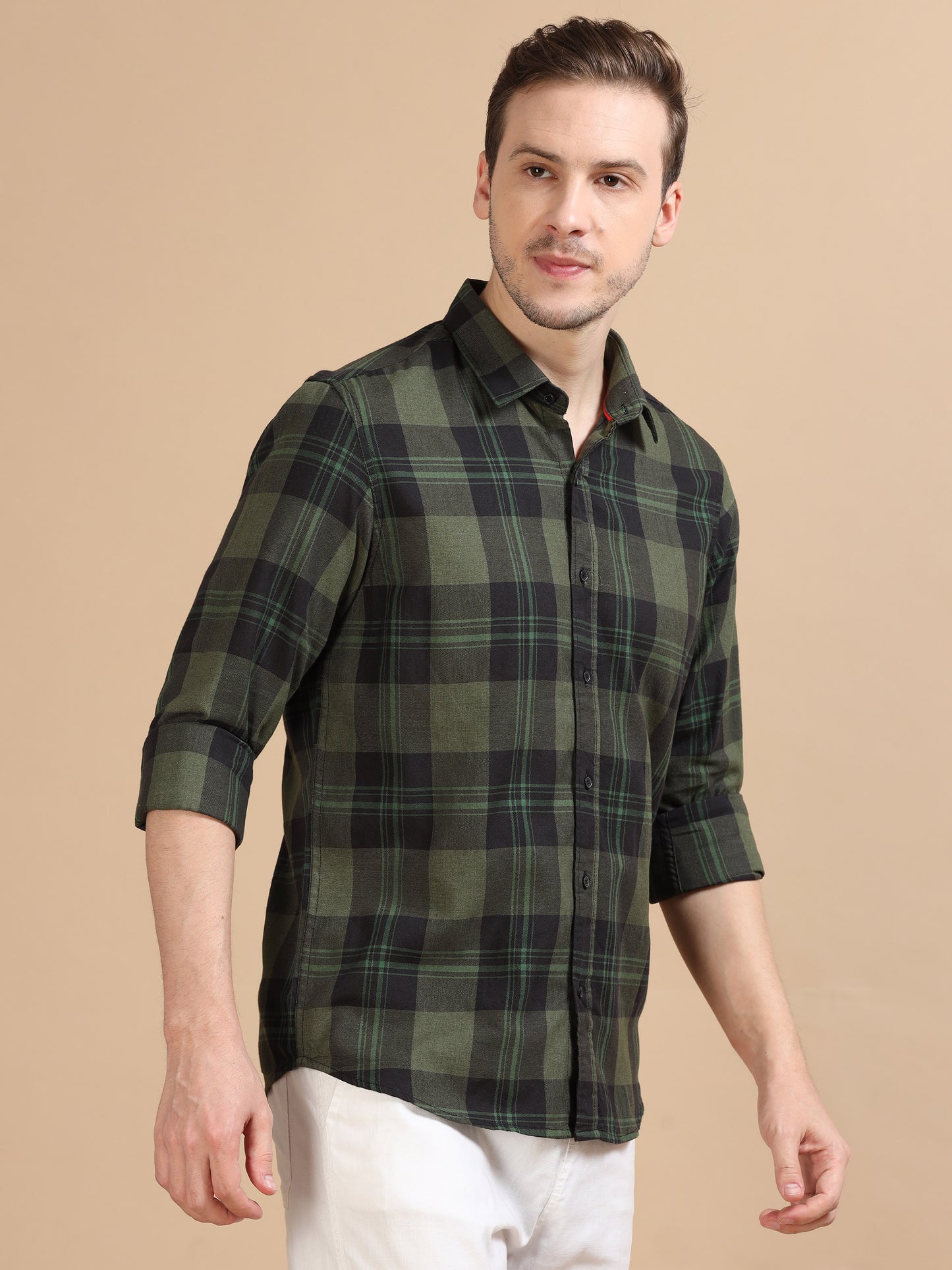 Marksmith Men's Oxford Checkered Slim fit Shirt