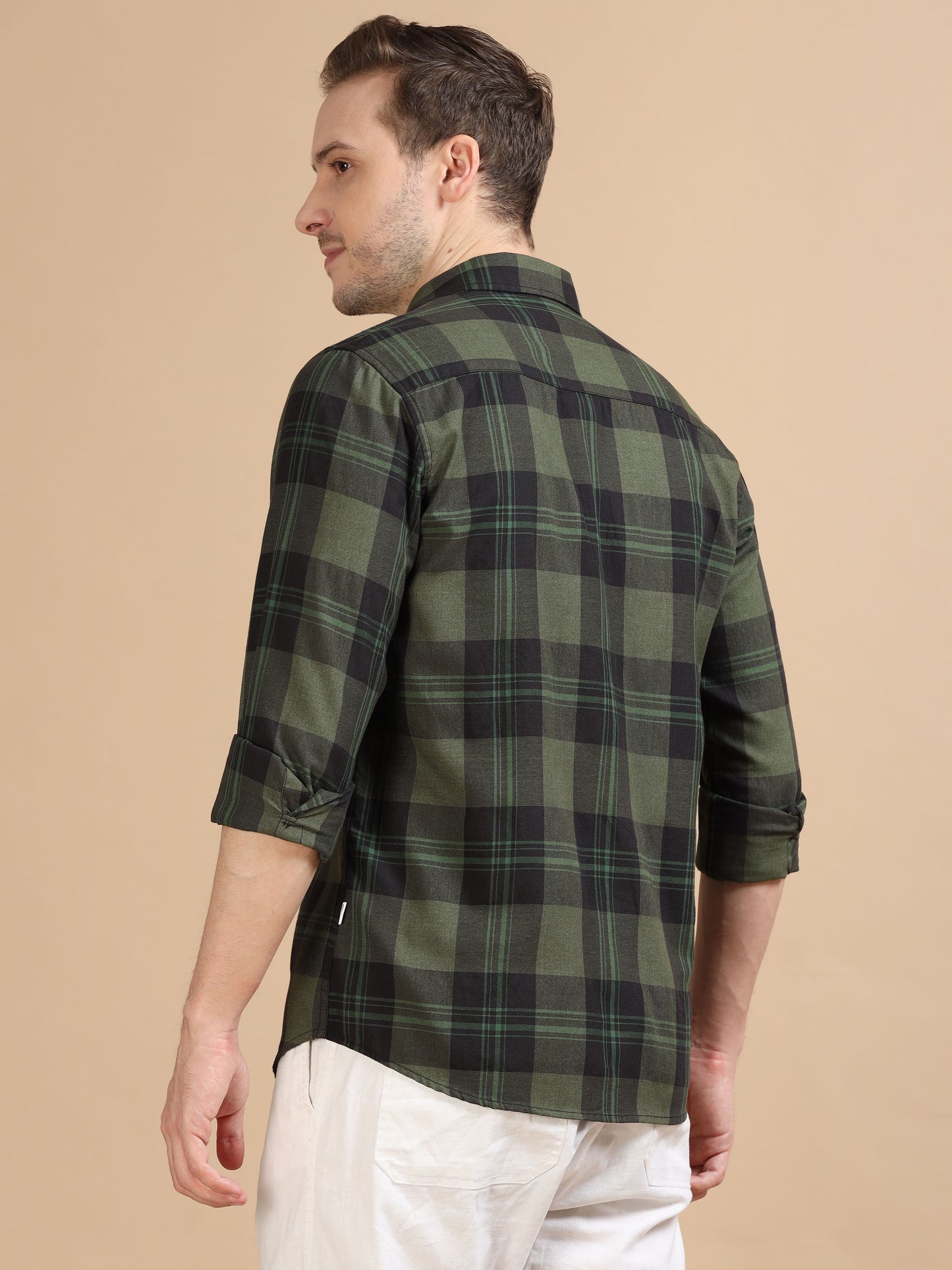 Marksmith Men's Oxford Checkered Slim fit Shirt