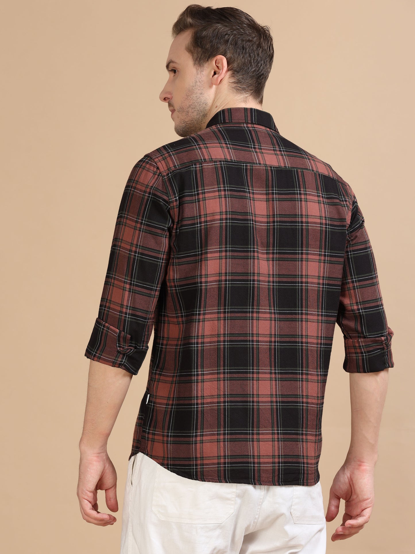 Marksmith Men's Oxford Checkered Slim fit Shirt