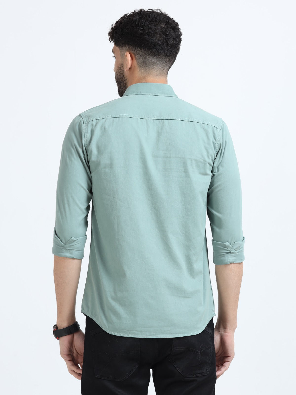 Mark Smith Men's Casual Double pocket flap style Light Green
