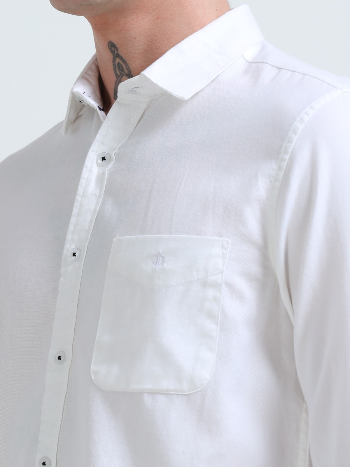 Marksmith Casual Oxford Shrits For Men, White
