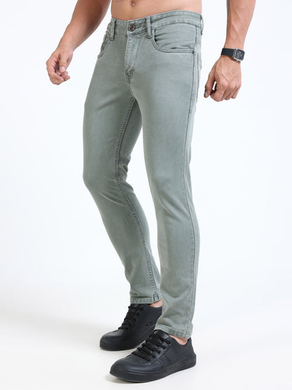 MARKSMITH Men's Slim Fit Stretchable Denim jeans Medium Gray