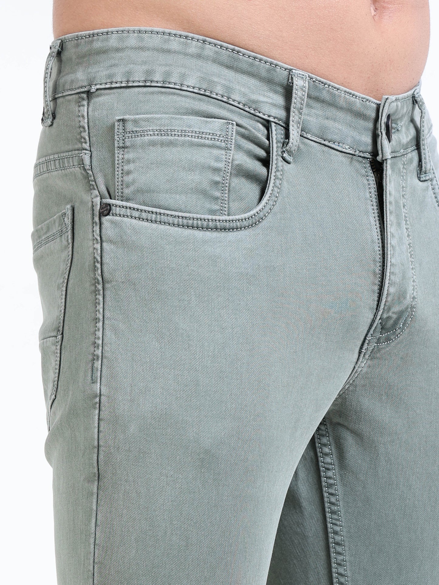 MARKSMITH Men's Slim Fit Stretchable Denim jeans Medium Gray