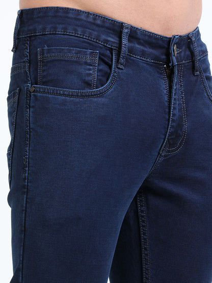 MARKSMITH Men's Slim Fit Stretchable Denim jeans Dark Blue