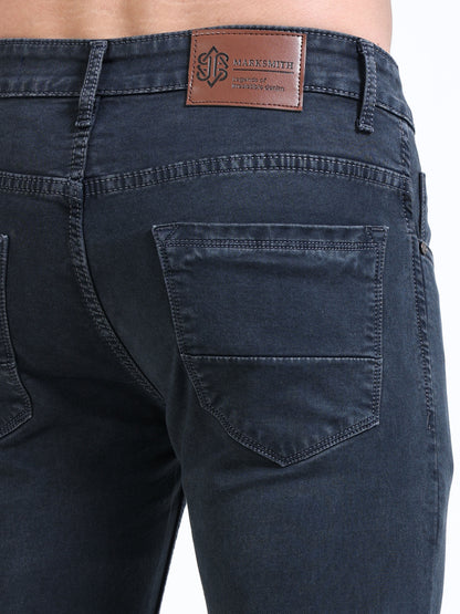 MARKSMITH Men's Slim Fit Stretchable Denim jeans Charcoal Gray