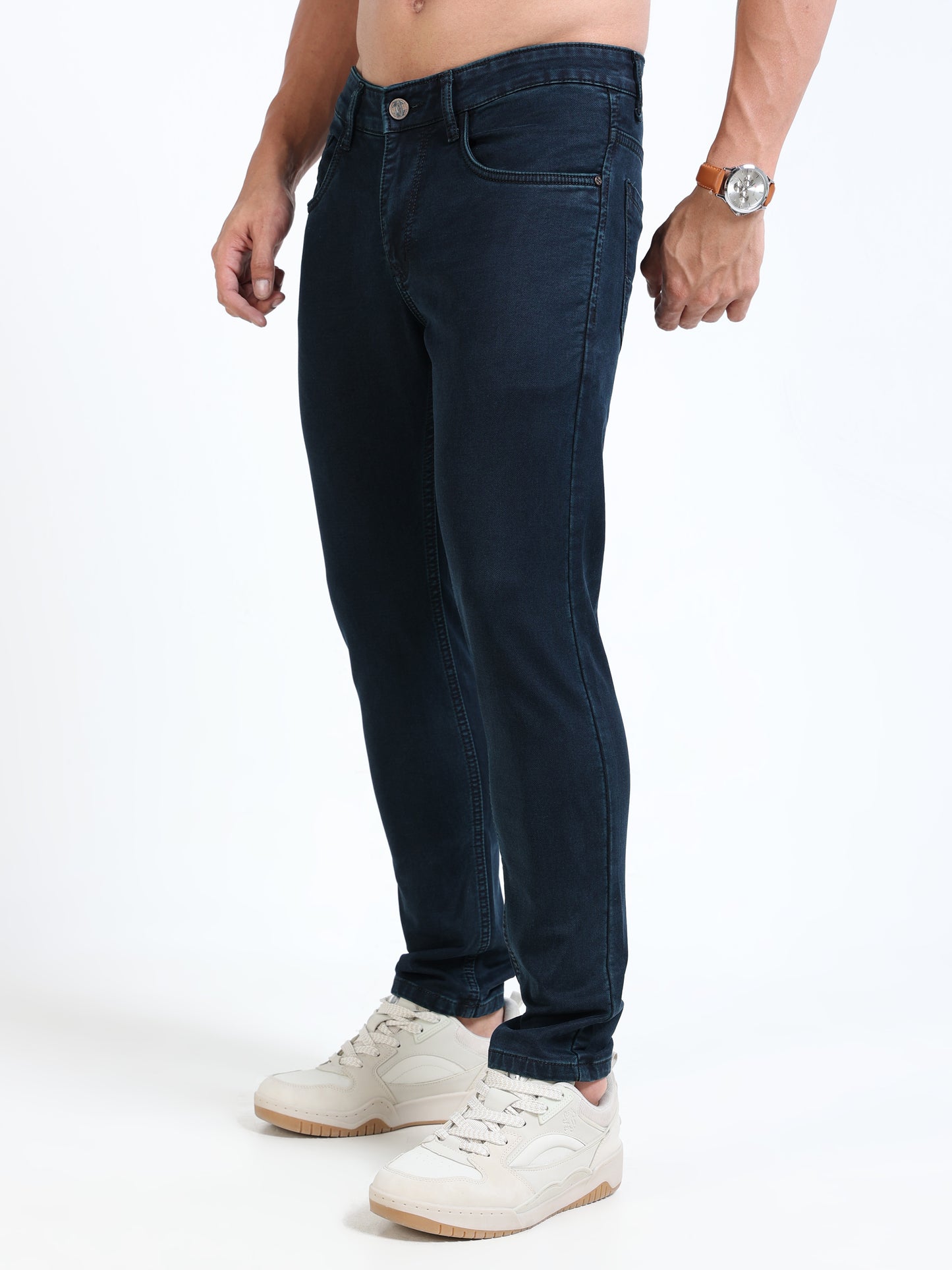 MARKSMITH Men's Slim Fit Stretchable Denim jeans Midnight Blue