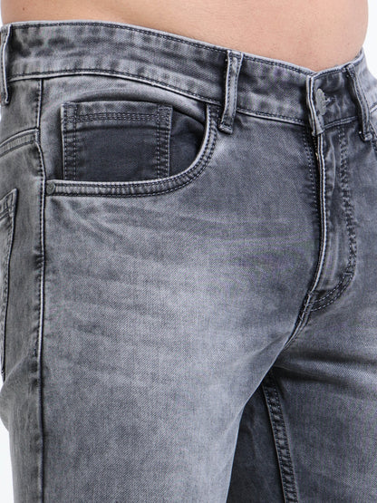 MARKSMITH Men's Slim Fit Stretchable Denim jeans Elephant Gray
