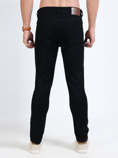 MARKSMITH Men's Slim Fit Stretchable Denim jeans Z Black