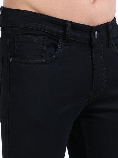 MARKSMITH Men's Slim Fit Stretchable Denim jeans Z Black