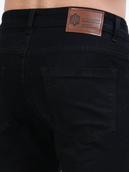 MARKSMITH Men's Slim Fit Stretchable Denim jeans Z Black