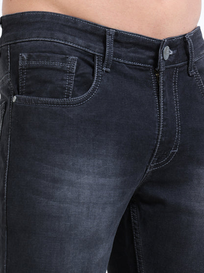 MARKSMITH Men's Slim Fit Stretchable Denim jeans Charcoal Black
