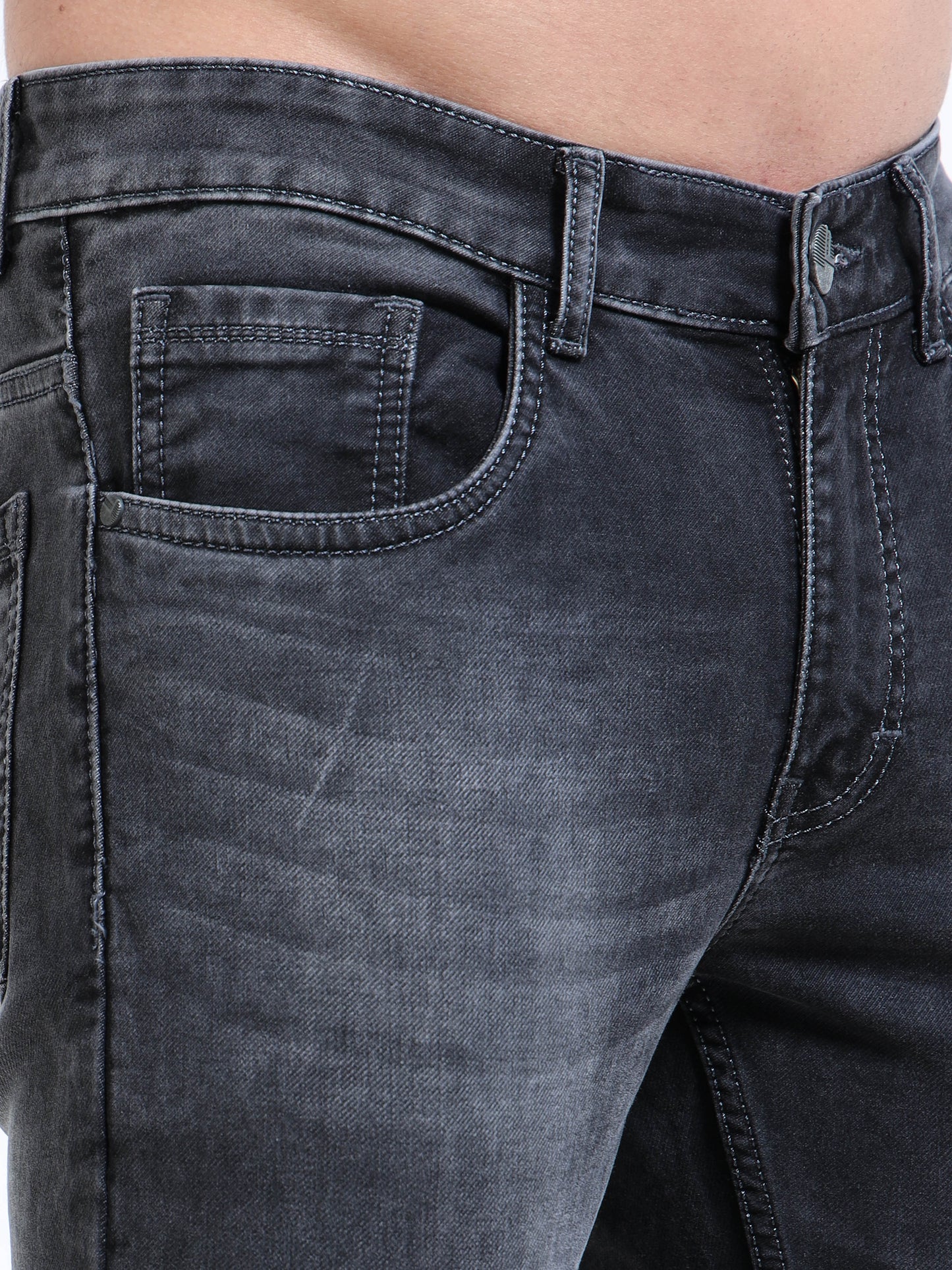 MARKSMITH Men's Slim Fit Stretchable Denim jeans Dark Gray