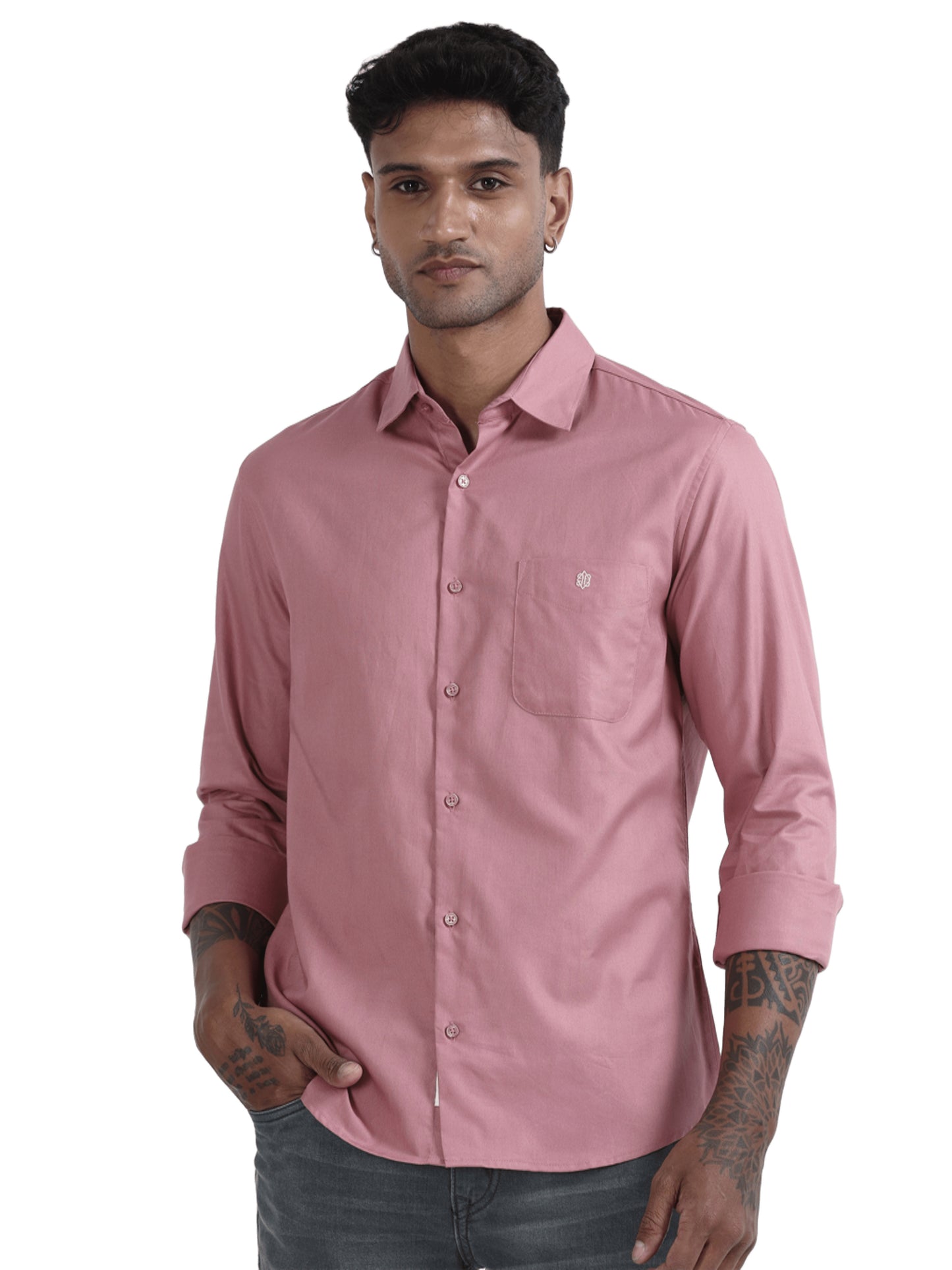 Marksmith Casual Oxford Shrits For Men, Pink