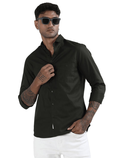 Marksmith Casual Oxford Shrits For Men, Obsidian Forest