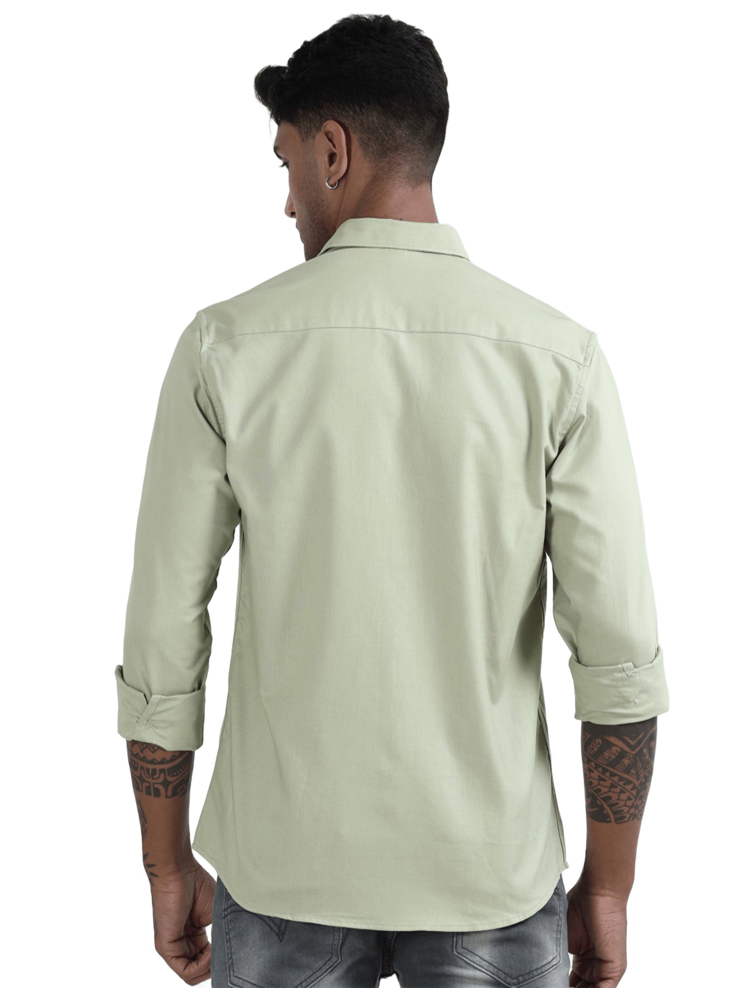 Marksmith Casual Oxford Shrits For Men, Pista Mist,