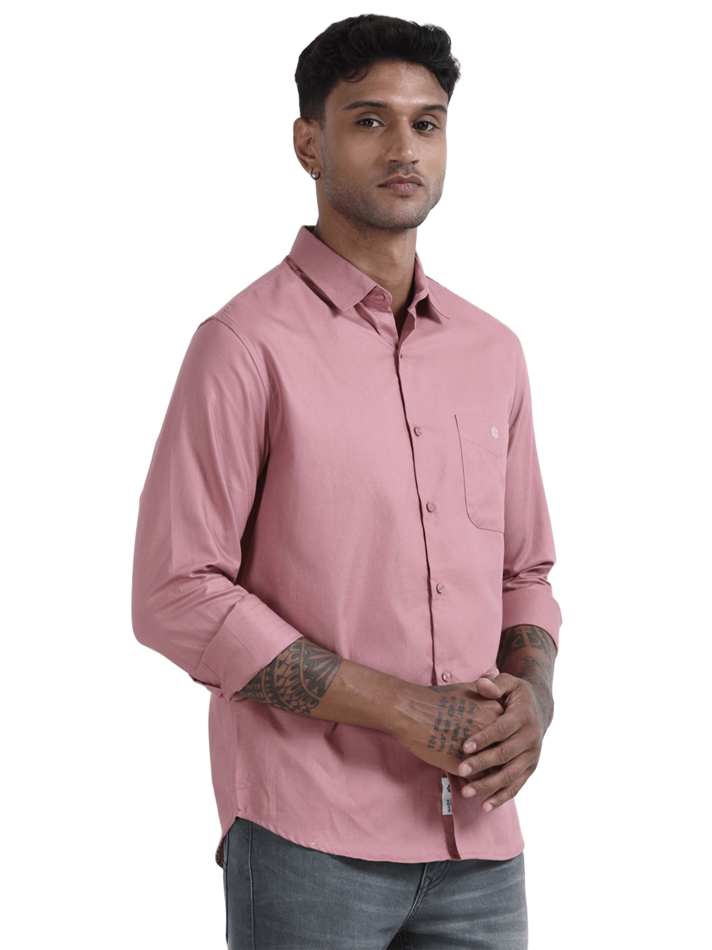 Marksmith Casual Oxford Shrits For Men, Pink