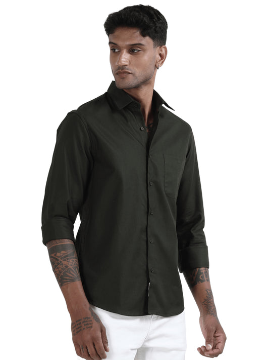 Marksmith Casual Oxford Shrits For Men, Obsidian Forest