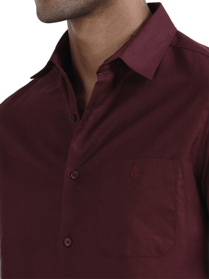 Marksmith Casual Oxford Shrits For Men, Maroon