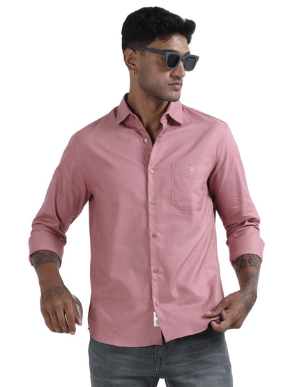 Marksmith Casual Oxford Shrits For Men, Pink