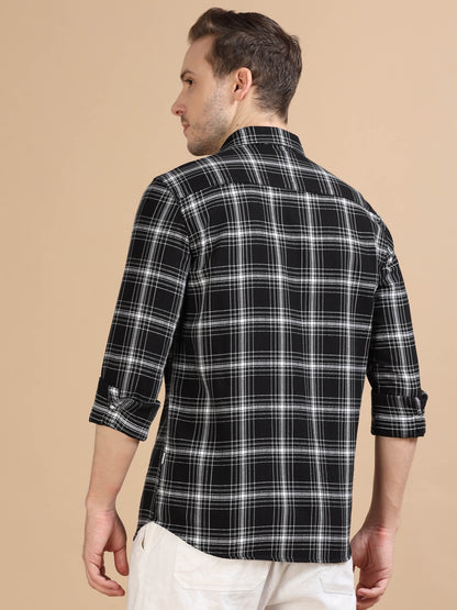 Marksmith Men's Oxford Checkered Slim fit Shirt