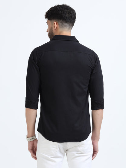 Mark Smith Men's Casual Double pocket flap style black