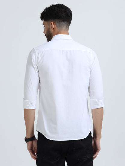 Mark Smith Men's Casual Double pocket flap style white